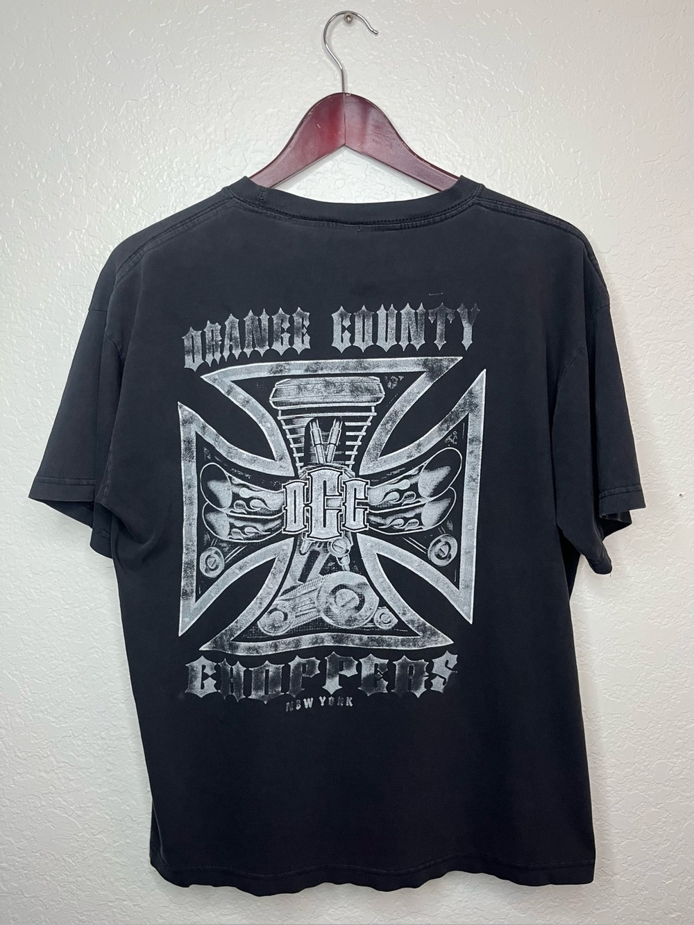 Vintage Orange County Choppers OCC Iron Cross Engine Tee Size M-L